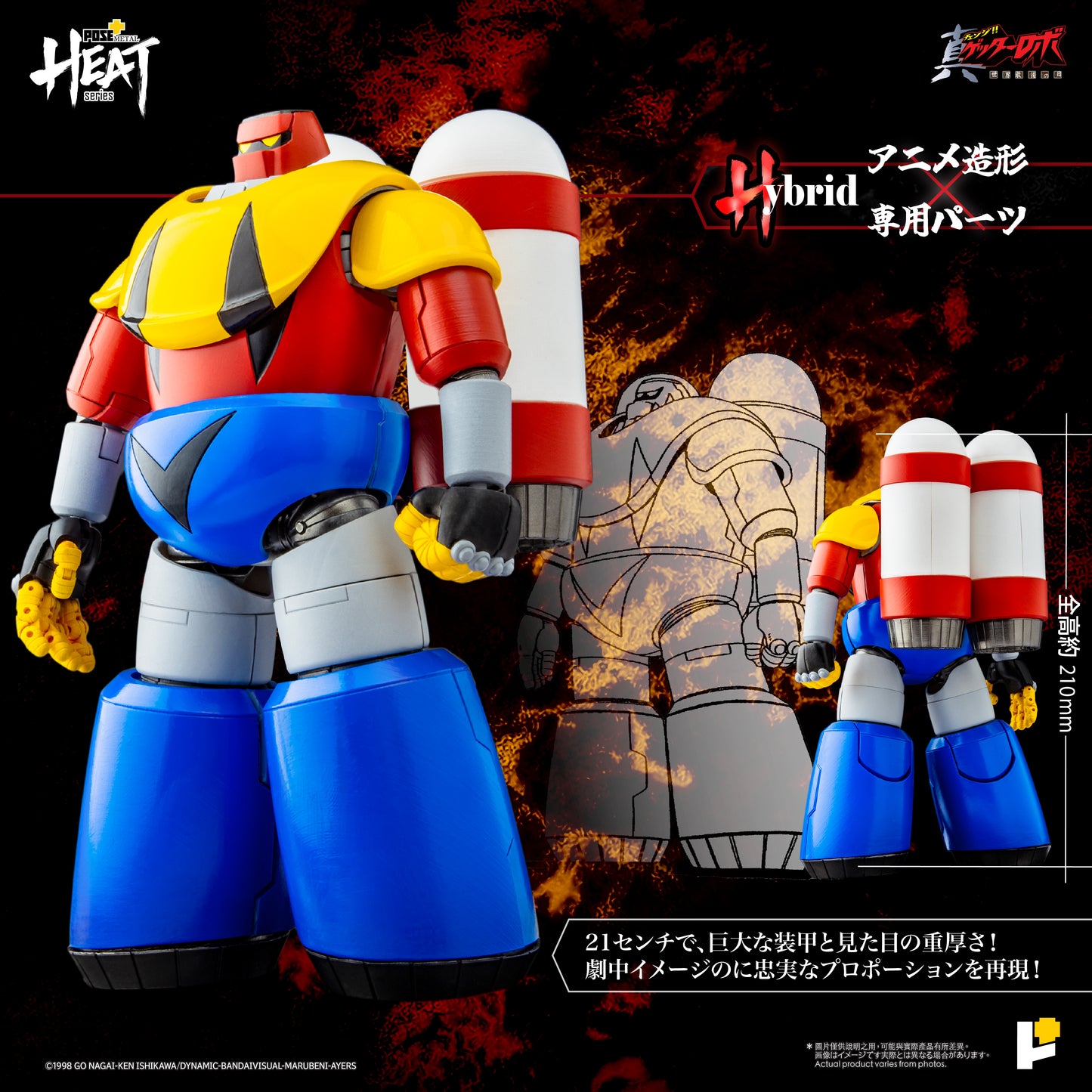【預購】[POSE+ METAL HEAT系列 三一萬能俠波賽冬 (真三一萬能俠 世界最後之日ver.)]/[POSE+ METAL HEAT series GETTER POSEIDON (GETTER ROBO ARMAGEDDON ver.)]